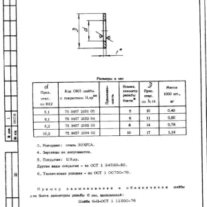 Шайбы ОСТ 1 11930-76